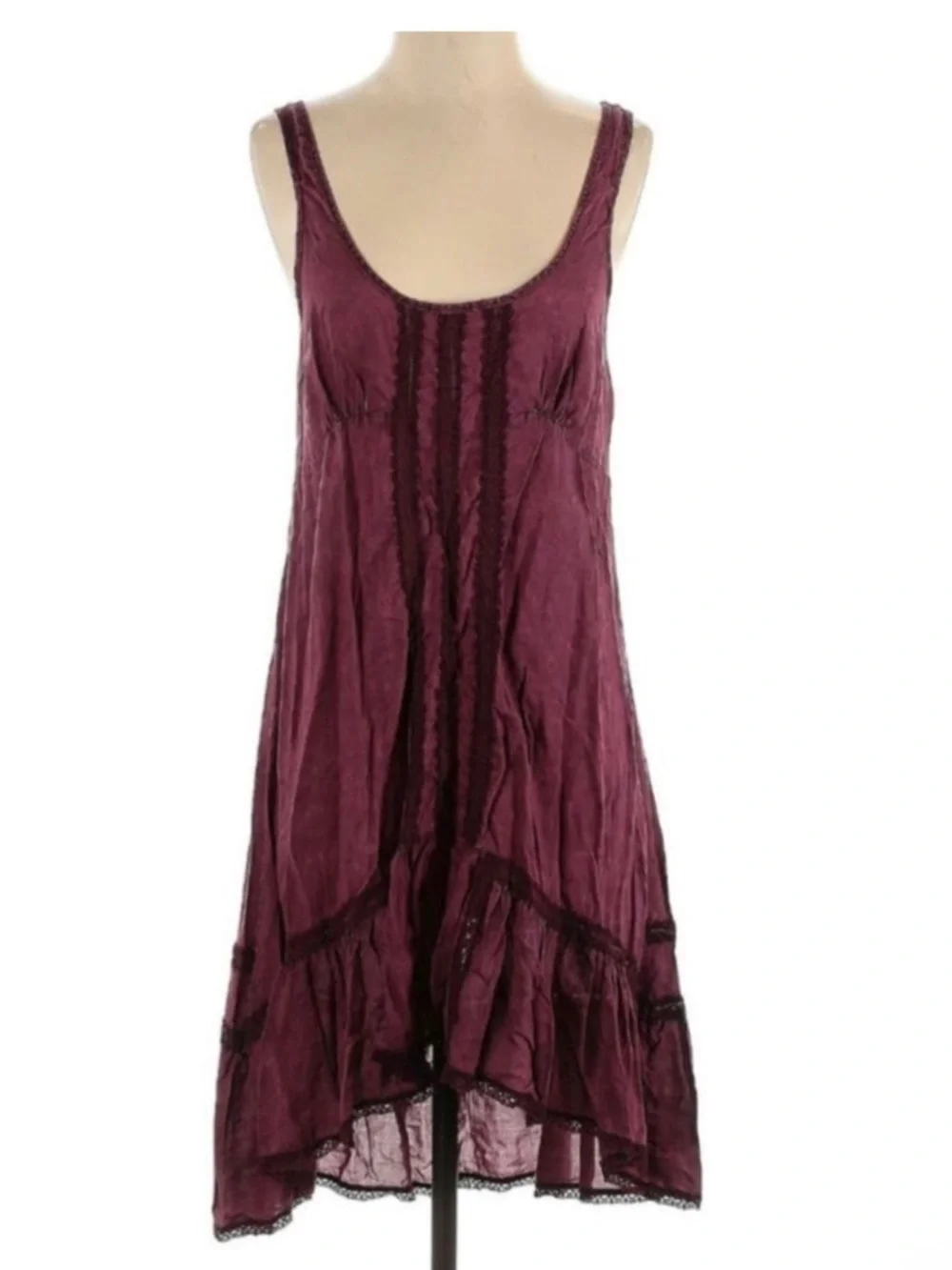 🌺 NWT!! Free People Parisian Lace Midi Slip Dress in Burgundy (S)